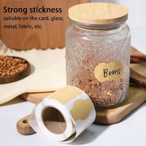 SallyFashion 2 x 3 Inch Brown Label Stickers, 300PCS Self-Adhesive Handmade Bottle All-Purpose Jar Labels for Presents Cosmetic Decoration Jars Food Craft in Saudi Arabia
