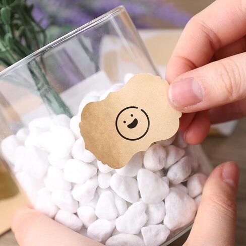 SallyFashion 2 x 3 Inch Brown Label Stickers, 300PCS Self-Adhesive Handmade Bottle All-Purpose Jar Labels for Presents Cosmetic Decoration Jars Food Craft in Saudi Arabia