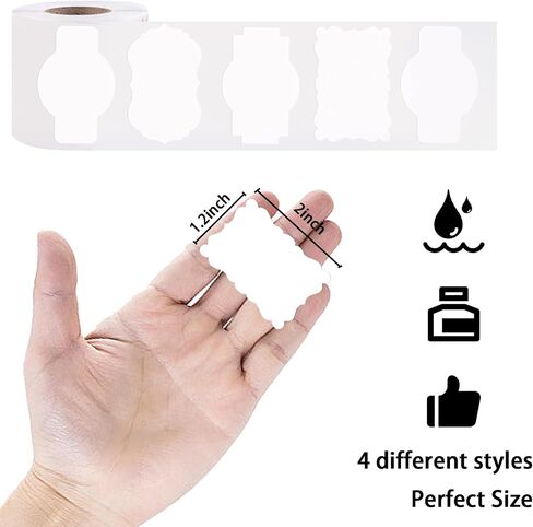 SallyFashion 2 x 3 Inch Brown Label Stickers, 300PCS Self-Adhesive Handmade Bottle All-Purpose Jar Labels for Presents Cosmetic Decoration Jars Food Craft in Saudi Arabia