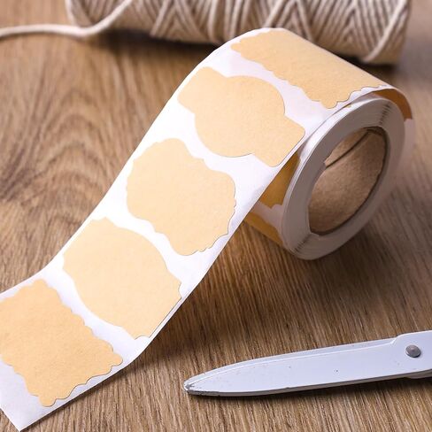 SallyFashion 2 x 3 Inch Brown Label Stickers, 300PCS Self-Adhesive Handmade Bottle All-Purpose Jar Labels for Presents Cosmetic Decoration Jars Food Craft in Saudi Arabia