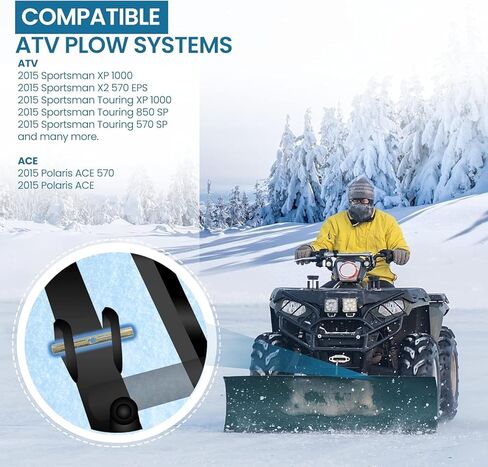 4 قطع من دبوس القص الاحترافي لمركبة Polaris ATVs Snow Plow Glacier، ملحقات دبوس مقص محراث الثلج البديلة المتوافقة مع Polaris ATV 2015-2019 Sportsman استبدال 2205063 in Kuwait