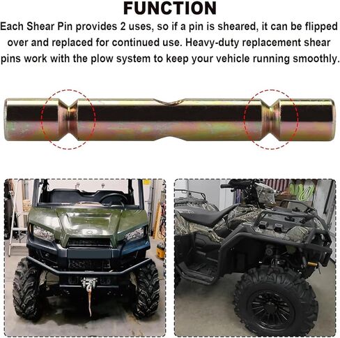 4 قطع من دبوس القص الاحترافي لمركبة Polaris ATVs Snow Plow Glacier، ملحقات دبوس مقص محراث الثلج البديلة المتوافقة مع Polaris ATV 2015-2019 Sportsman استبدال 2205063 in Kuwait