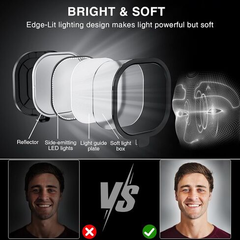 2 Packs Video Conference Light for Computer, Webcam, Video Recording | 15W LitONES Desk Ring Light for Zoom Calls Meeting with C-Clamp & Metal Swing Arm, Remote, Memory & Timing CRI 97.8 in Saudi Arabia