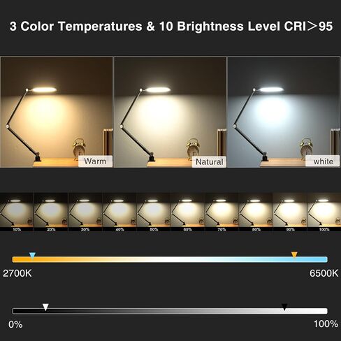 LitONES Video Conference Lighting for Computer, Zoom, Video Recording,White | 15W Desk Ring Light with C- Clamp, Swing Arm, Remote, Memory & Timer CRI 97.8, Video Lighting for Webcam,Streaming, Podcast in Saudi Arabia