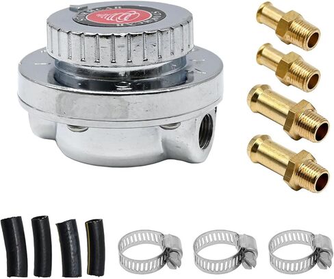 1-5 PSI Manual Adjustable Fuel Pressure Regulator Kit, Carburetor Carb Fuel Pump FPR, Automotive Fuel Pressure Control Valve for Carburettor Engines in Saudi Arabia