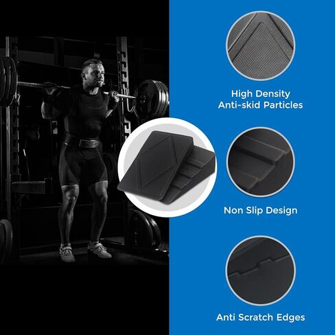 كتلة إسفين القرفصاء من G&G HUB (4 قطع) منحدر القرفصاء وشريط القرفصاء قابل للتعديل وغير قابل للانزلاق، إسفين الرفعة المميتة، نقالة العجل، لوح مائل، لوح مائل لتحسين قوة القرفصاء والرفعة الميتة in Kuwait