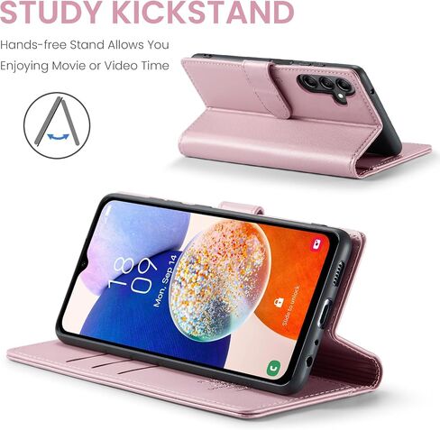 FLIPALM for Samsung Galaxy A14 5G Wallet Case, Purple in Kuwait
