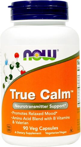 Now Foods True Calm Amino Relaxer, 90 Veg Capsules (Pack of 2) in Saudi Arabia