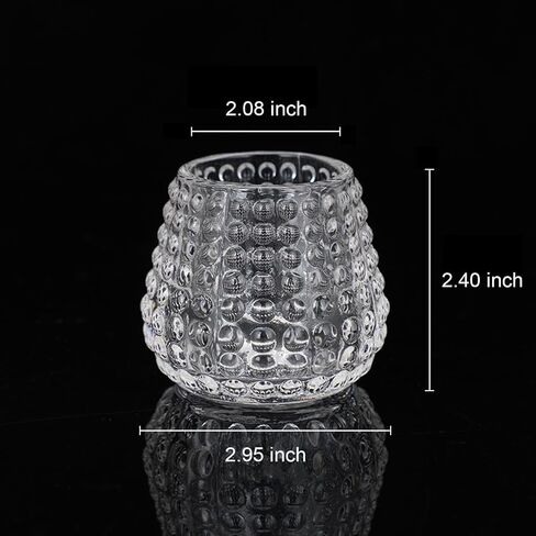 4 قطع من حاملات الشموع الزجاجية، حاملات شموع Tealight لقطع مركزية الطاولة، ديكور الزفاف وحفلة العشاء، حاملات شموع لأضواء الشاي، ديكور عيد الحب (نقطة) in Saudi Arabia