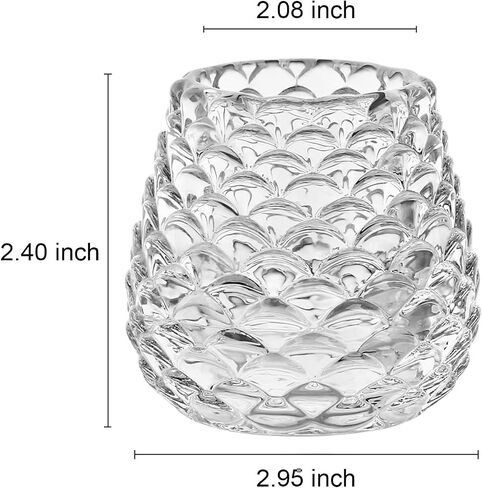 4 قطع من حاملات الشموع الزجاجية، حاملات شموع Tealight لقطع مركزية الطاولة، ديكور الزفاف وحفلة العشاء، حاملات شموع لأضواء الشاي، ديكور عيد الحب (نقطة) in Saudi Arabia