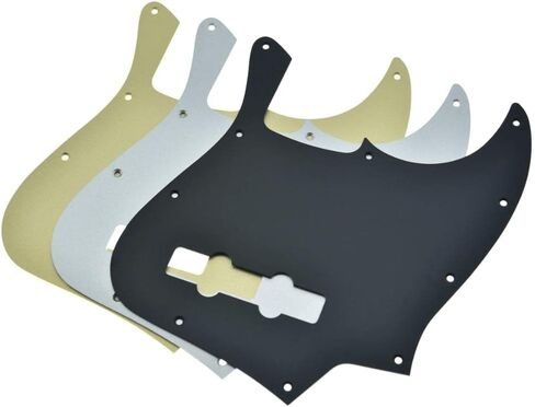 KAISH ماتي الألومنيوم الجاز باس نمط Pickguard المعادن بأكسيد J باس اختيار الحرس لوحة الصفر لموسيقى الجاز الأمريكية/المكسيكية J باس أسود غير لامع in Kuwait
