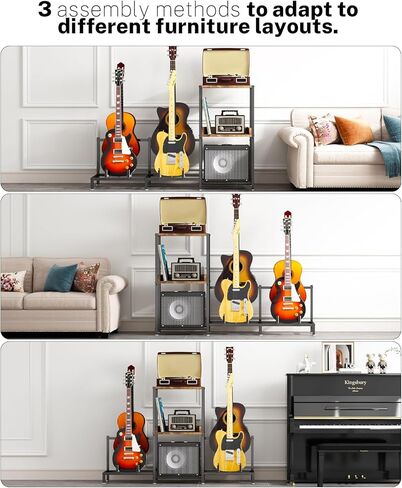 حامل جيتار، رف متعدد الوظائف من 4 طبقات للقيثارات الصوتية، موفر للمساحة in Kuwait
