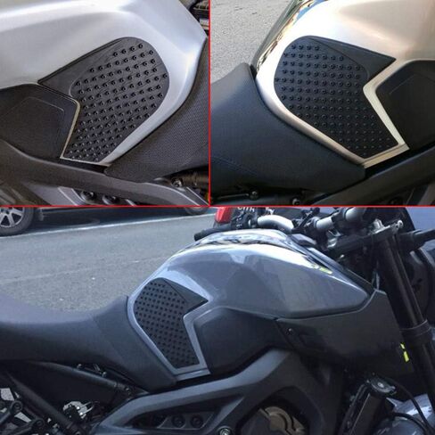 Motorcycle Rubber Tank Traction Pad Side Gas Knee Grip Protector Compatible With MT-09 FZ-09 FJ-09 2014 2015 2016 2017 2018 in Saudi Arabia