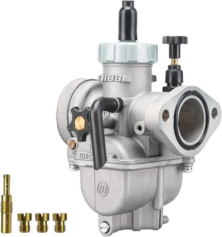 NIBBI PE19mm Carburetor for 100cc-125cc Flange Motorcycle Engine Carburetor with Carb Jets for Dirt Bike Mini Bike Yamaha Kawasaki Suzuki Apollo Dirt Bike Mini Bike TAOTAO Scooter CG125 in Saudi Arabia