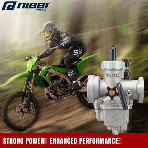 NIBBI PE19mm Carburetor for 100cc-125cc Flange Motorcycle Engine Carburetor with Carb Jets for Dirt Bike Mini Bike Yamaha Kawasaki Suzuki Apollo Dirt Bike Mini Bike TAOTAO Scooter CG125 in Saudi Arabia