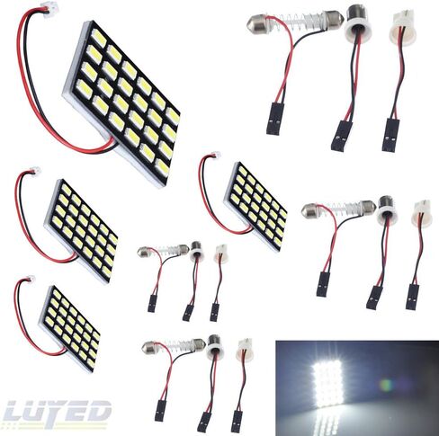LUYED 4 x 960LM Super Bright 5630 24-SMD White Color Panel Interior Dome LED Lights(Include 3 Adapter) in Saudi Arabia