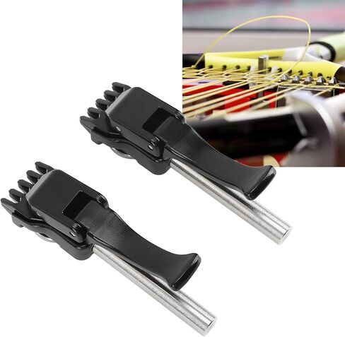 قطعتان من مشبك خيط كرة الريشة من Luqeeg، مشبك طائر لآلة خيط كرة الريشة، أدوات خيط التنس السوداء in Kuwait