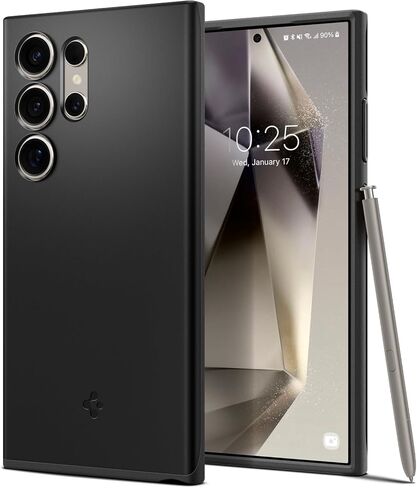 حافظة Spigen رفيعة مصممة لهاتف Galaxy S24 Ultra (2024) - أسود in Kuwait