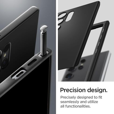 حافظة Spigen رفيعة مصممة لهاتف Galaxy S24 Ultra (2024) - أسود in Kuwait
