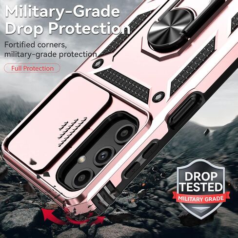 for Samsung Galaxy A14 5G Case with Screen Protector & Camera Lens Cover, [Military Grade] 16FT Drop Tested, Magnetic Kickstand Rugged Shockproof Protective Case for Samsung A14 5G, Blue in Kuwait