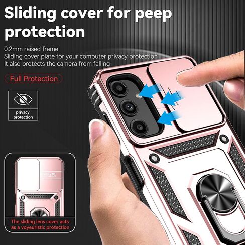 for Samsung Galaxy A14 5G Case with Screen Protector & Camera Lens Cover, [Military Grade] 16FT Drop Tested, Magnetic Kickstand Rugged Shockproof Protective Case for Samsung A14 5G, Blue in Kuwait