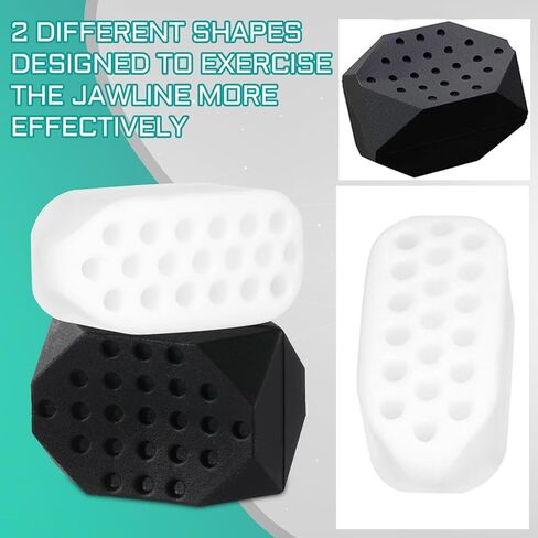 جهاز تمرين الفك للرجال والنساء - 6 قطع من السيليكون القوي لتدريب الفك وتشكيل وتقوية الوجه، وأقراص تونر الفك، وعلكة مضغ خط الفك، ومزيل تقليل الذقن المزدوج، وأدوات التجميل لمدربي الرقبة in Kuwait