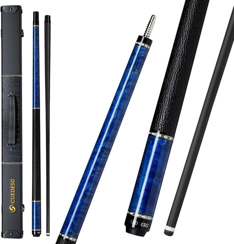 عصا تجمع من ألياف الكربون 10.5 مم/11.8 مم/12.5 مم، عصا حمام سباحة منخفضة الانحراف مع مؤخرة خشبية نادرة، عصا جديلة احترافية مع علبة صندوقية in Kuwait