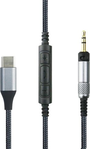 كابل صوت NewFantasia USB C متوافق مع سماعات الرأس Sennheiser HD598 HD598SE HD560s HD598Cs HD599، ميكروفون للتحكم عن بعد متوافق مع iPhone 15/15 Pro، متوافق مع iPad 10th/9th/Pro/Air/mini in Saudi Arabia