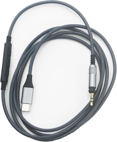 كابل صوت NewFantasia USB C متوافق مع سماعات الرأس Sennheiser HD598 HD598SE HD560s HD598Cs HD599، ميكروفون للتحكم عن بعد متوافق مع iPhone 15/15 Pro، متوافق مع iPad 10th/9th/Pro/Air/mini in Saudi Arabia