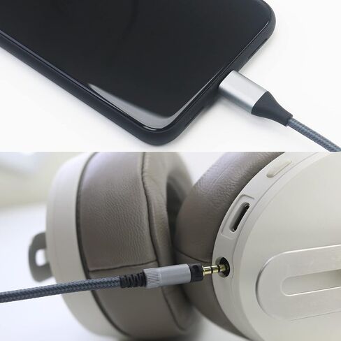 NewFantasia USB C Audio Cable Compatible with Sennheiser Momentum, Momentum 3, Momentum 2.0, HD1 Headphone, Remote Volume Mic Compatible with iPhone 15/15 Pro, Compatible with iPad 10th/Pro/Air/Mini in Saudi Arabia