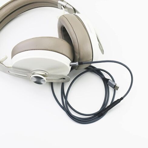 NewFantasia USB C Audio Cable Compatible with Sennheiser Momentum, Momentum 3, Momentum 2.0, HD1 Headphone, Remote Volume Mic Compatible with iPhone 15/15 Pro, Compatible with iPad 10th/Pro/Air/Mini in Saudi Arabia