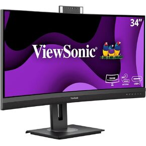 شاشة إرساء مؤتمرات الفيديو ViewSonic VG2457V مقاس 24 بوصة بدقة 1080 بكسل مع كاميرا ويب IR متوافقة مع Windows Hello، وبيئة عمل متقدمة، وUSB C بقدرة 90 وات للمنزل والمكتب