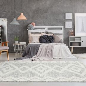 مجموعة LUXE WEAVERS Ibiza 8067 سجادة منطقة هندسية جنوبية غربية زرقاء 5×7 in Kuwait