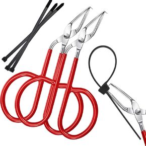 330pcs Metal Cable Zip Ties (With Tie Cutter),300 Lbs Tensile Strength,304 Stainless Steel Heavy Duty Multi-Purpose Self-Locking Cable Ties,Dimensions 6", 10", 14" For Outdoor Binding,Vehicles,Farms