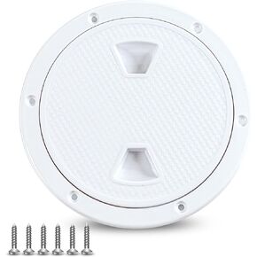 6 Inch White Boat Hatch Round Non-Slip Inspection Hatch for Marine Boat Yacht Truck RV