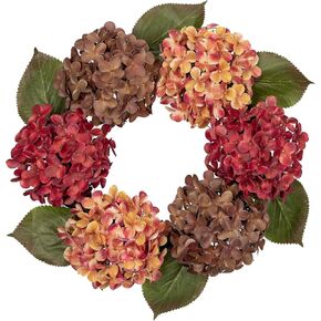 Briful الاصطناعي الكوبية إكليل 16 ½in الحرير الأبيض الكوبية فو اكليلا اكاليل وهمية واقعية للمنزل الباب الأمامي عباءة جدار مزرعة ديكور in Kuwait