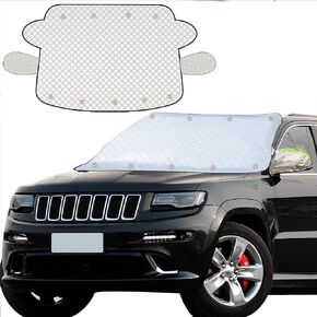 Windshield Cover for Ice and Snow with 5-Layer Protection Winter Frost-Free Windshield Covers with 9 Strong Invisible Magnets, Side Mirror Covers for Most Car, SUV, Trucks (47"*65"