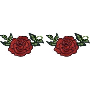 Simplicity 19320100099 Red Rose Iron على رقعة زين للملابس ، وحقائب الظهر ، والملحقات ، 3.152 "W × 1.75" L.