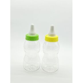 Baby Bottle for Baby Shower Also Could be Piggy Bank Funny Coin Bank Transparent PVC Piggy Bank for Kids Toddler Boys Girls (Size 28.2 x 10.5 x 10.5cm) 1340ml X 2pcs (Blue)