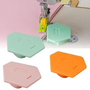 YEQIN Magnetic Seam Guide for Sewing Machine, Multi-Purpose Tool Polygonal Strong Magnetic Gauge, Multifucntional Seam Guide Hemmer with Scale, Sewing Accessories and Supplies (Pink)