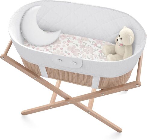 ملاءة سرير من القطن العضوي من Makemake Organics (مجموعة من 2) غطاء مرتبة سرير عضوي معتمد من GOTS يناسب شكل الساعة الرملية البيضاوي المستطيل - فائق النعومة وجيد التهوية (15 بوصة × 33 بوصة، منقط + قوس قزح) in Kuwait