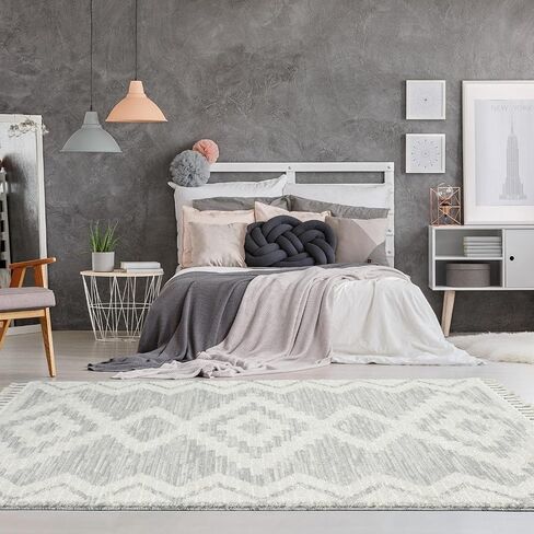 مجموعة LUXE WEAVERS Ibiza 8067 سجادة منطقة هندسية جنوبية غربية زرقاء 5×7 in Kuwait