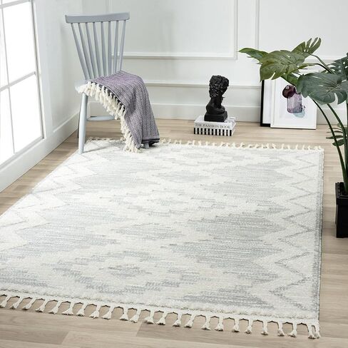 مجموعة LUXE WEAVERS Ibiza 8067 سجادة منطقة هندسية جنوبية غربية زرقاء 5×7 in Kuwait