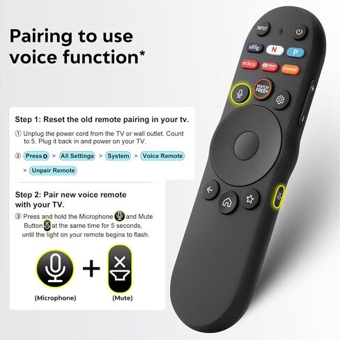 (Pack of 2) Replacement-Remote-Control Only for Roku-TV, for TCL Roku/Hisense Roku/Philips Roku/Onn Roku/Sharp Roku/Element Roku/Insignia Roku/Westinghouse Roku Smart TVs (Only Applies to Roku TV) in Kuwait