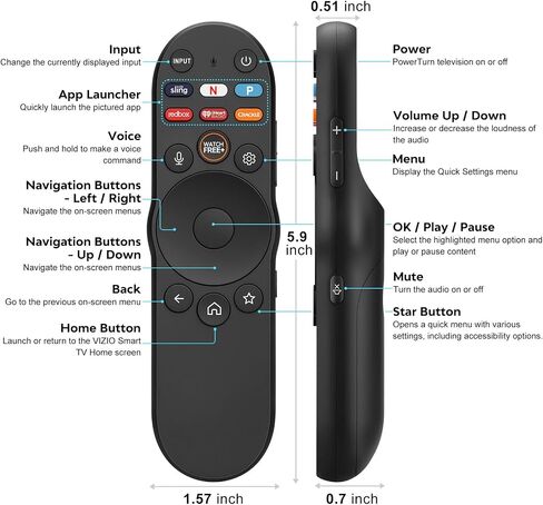 (Pack of 2) Replacement-Remote-Control Only for Roku-TV, for TCL Roku/Hisense Roku/Philips Roku/Onn Roku/Sharp Roku/Element Roku/Insignia Roku/Westinghouse Roku Smart TVs (Only Applies to Roku TV) in Kuwait