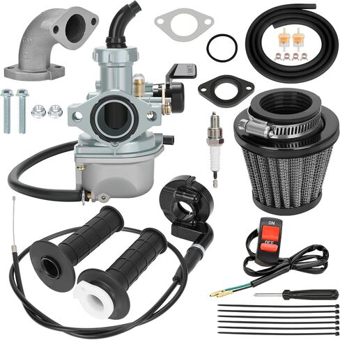 YOXUFA PZ22 22mm Carburetor Carb 38mm Air Filter Throttle Cable Grip Kit for 110cc 125cc ATV Pit Dirt Bike Coolster Mountopz SSR TaoTao DB14 DB24 Apollo Xpro Hawk 4 Stroke Engine Chinese Quad Parts in Saudi Arabia