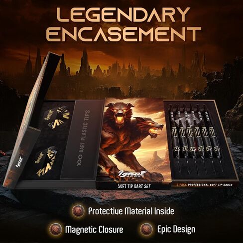 مجموعات رؤوس بلاستيكية لرمي السهام من IgnatGames - أسهم ذات أطراف ناعمة للوحة رمي السهام الإلكترونية - مجموعة سهام ذات أطراف بلاستيكية مع أعمدة من الألومنيوم، وحلقات، و100 طرف للسهام و16 رحلة + مفتاح ربط السهام + حقيبة مبتكرة in Kuwait