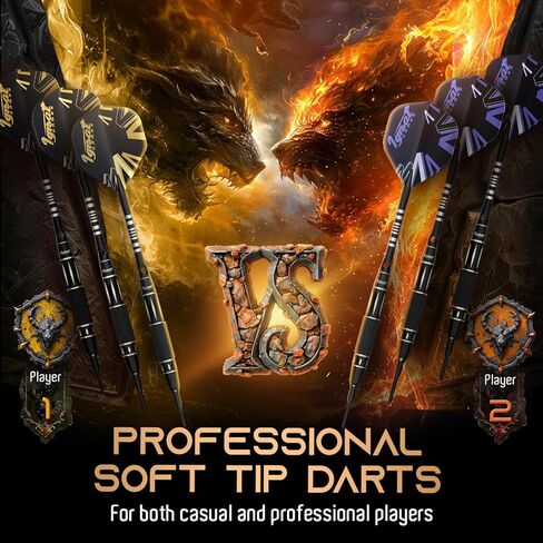 مجموعات رؤوس بلاستيكية لرمي السهام من IgnatGames - أسهم ذات أطراف ناعمة للوحة رمي السهام الإلكترونية - مجموعة سهام ذات أطراف بلاستيكية مع أعمدة من الألومنيوم، وحلقات، و100 طرف للسهام و16 رحلة + مفتاح ربط السهام + حقيبة مبتكرة in Kuwait