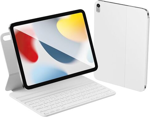 حافظة HOU ipad الجيل العاشر مع لوحة مفاتيح، حافظة لوحة مفاتيح ذكية، لوحة مفاتيح iPad الجيل العاشر، حافظة لوحة مفاتيح رفيعة للغاية لجهاز iPad الجيل العاشر 10.9 بوصة 2022، شحن مغناطيسي، بلوتوث in Kuwait