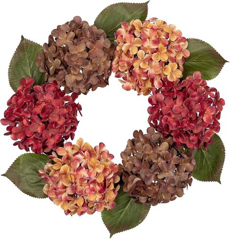 Briful الاصطناعي الكوبية إكليل 16 ½in الحرير الأبيض الكوبية فو اكليلا اكاليل وهمية واقعية للمنزل الباب الأمامي عباءة جدار مزرعة ديكور in Kuwait